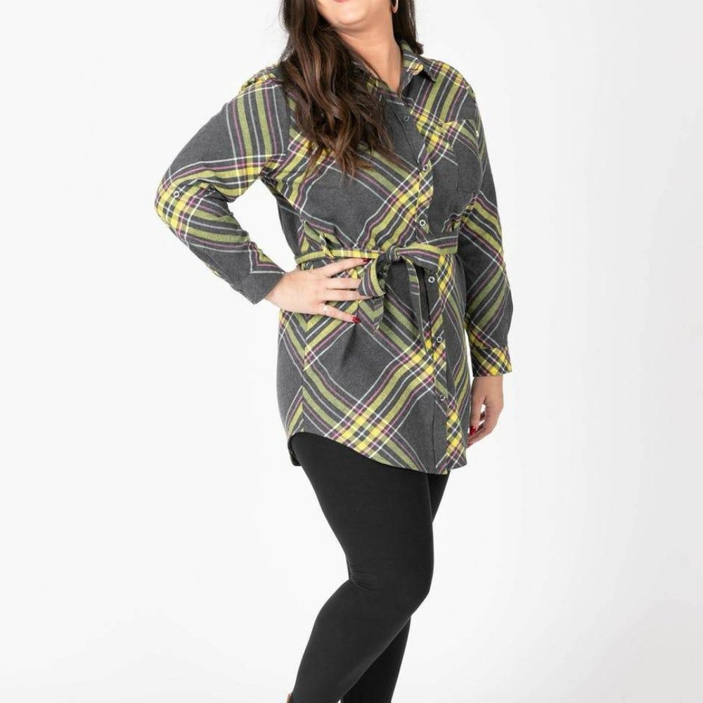 NWOT Agnes & Dora Plaid Flannel Tunic